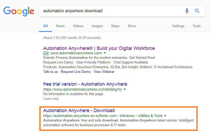 automation anywhere trial