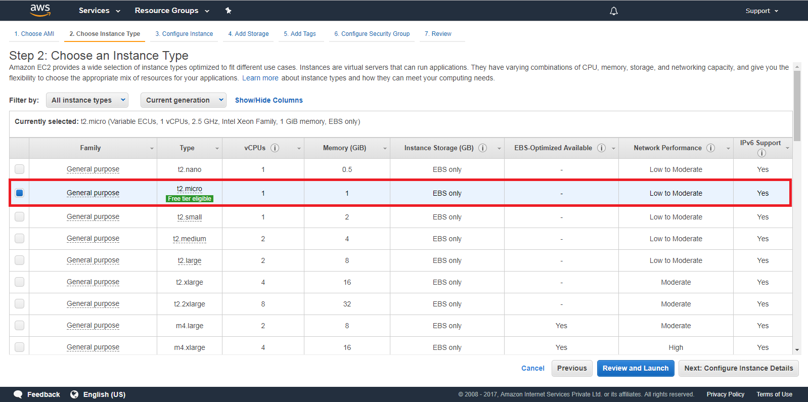 ec2 instance types pricing